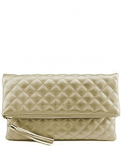 Quilted Bifold Crossbody Clutch LP048QS GOLD